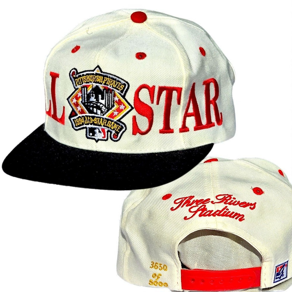 Vintage 1994 MLB All-Star Game Hat Pittsburgh Pirates Three Rivers Stadium...
